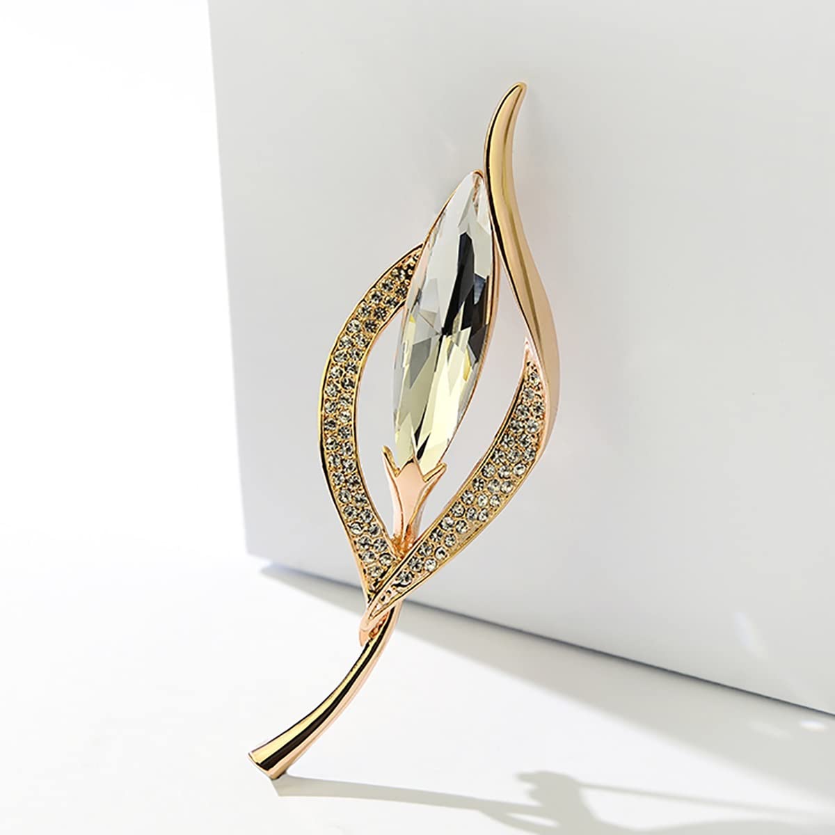 Amazon.com: ZXHStore Rhinestone Lily Flower Shape Brooch for
